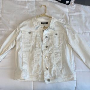 Boohoo white denim jacket